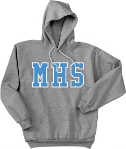 Pullover Hooded Sweatshirt with Tackle Twill, Athletic Heather